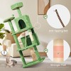 Modern Multicoloured 600GSM Soft Plush Cat Tree Pet Tower with Top Perch and Hanging Ball - 3 of 4