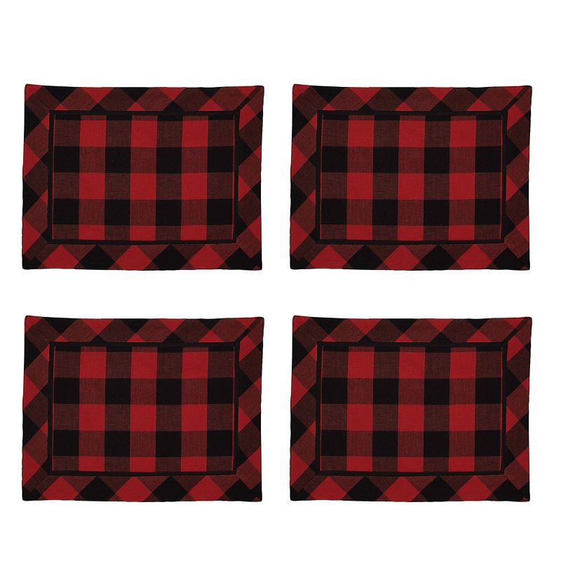 Park Designs Red & Black Buffalo Check Placemat Set of 4, 3 of 5