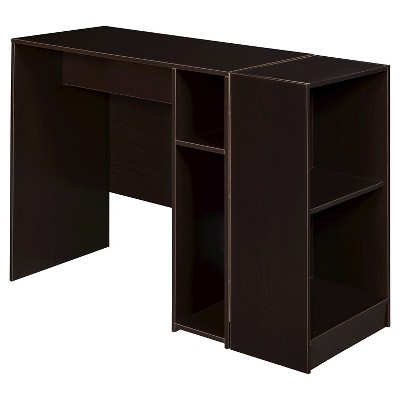 Wood Writing Desk with Storage Coffee - Niche