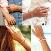 Gold Initial Beaded Bracelets for Women,14K Gold Plated Heart Letter Bracelets Handmade Ball Bead Bracelet - 2 of 4