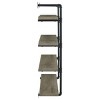 INFURNIC Decorative Wall Shelf 4-Tier Driftwood Pipe Frame for Storage and Display Stylish Space-Saving Design, Grey, 39.25"*11.5"*46" - 3 of 4
