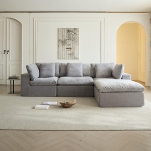 GDFStudio Fowler Modular Boucle Fabric and Compressed Foam Sectional Sofa - 1 of 4