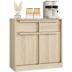Sideboard Buffet Cabinet with 2 Drawers, 31.5" Large Coffee Cabinet with Storage, Modern Storage Buffet Table for Kitchen Dining Room, Living Room - 1 of 4