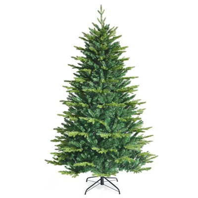 Tangkula APP Controlled Christmas Tree, PE/PVC Xmas Tree w/ Color Changing LED Lights & Branch Tips