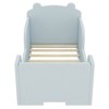 TIRAMISUBEST Kids Floor Bed Frame, Bear Shaped Headboard Toddler Bed, Wooden Platform Bed with Guardrail - 4 of 4