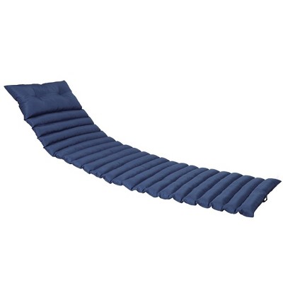 2 Pcs Chaise Lounge Cushions Soft Lounge Chair Cushion Spring/Summer Seasonal Replacement Cushions for Outdoor Indoor Home Office Navy Blue