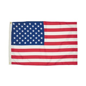 Durawavez Nylon Outdoor U.S. Flag with Heading & Grommets, 2' x 3' - 1 of 1