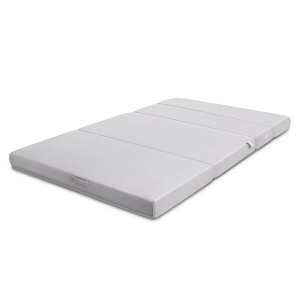 Costway 4'' Full XL Size Foam Folding Mattress Sofa Bed Guests Floor Mat Carrying Handles - 1 of 4