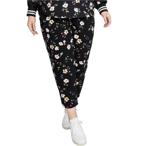 Rachel Roy Womens Pull On Floral Casual Jogger Pants - 1 of 1