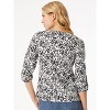 Jones New York Puff Sleeve Printed Moss Crepe Top - 3 of 3