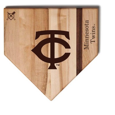MLB 12-Inch Wooden Home Plate Cutting Board, Minnesota Twins