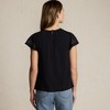 Lands' End Women's Lightweight Jersey Crew Neck Ruffle Sleeve Flowy Top - 2 of 4
