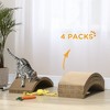 Skyzone 4-Pack Brown Corrugated Cardboard Cat Scratcher Pads: Wheel Replacement & Home Use, Protects - 4 of 4