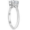 Pompeii3 1 1/2CT Oval & Pear Shape Diamond Engagement Ring 14k White Gold - 3 of 4