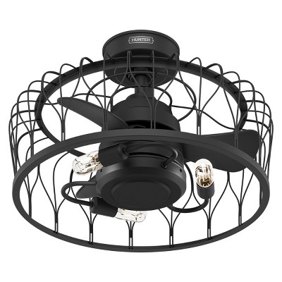 Matte Black 36" Ceiling Fan with LED Light and Remote