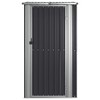 vidaXL Storage Shed - Galvanized Steel Anthracite Garage Tool House - Lockable Door - Weatherproof Garden Shelter - 4 of 4
