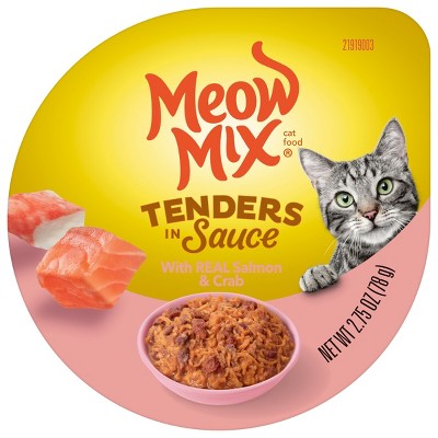 Meow Mix Tender Favorites Wet Cat Food Salmon Crab Target