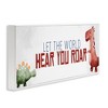 Stupell Industries Hear You Roar Dinosaurs Framed Giclee Art, White, 24" x 10" - 2 of 4