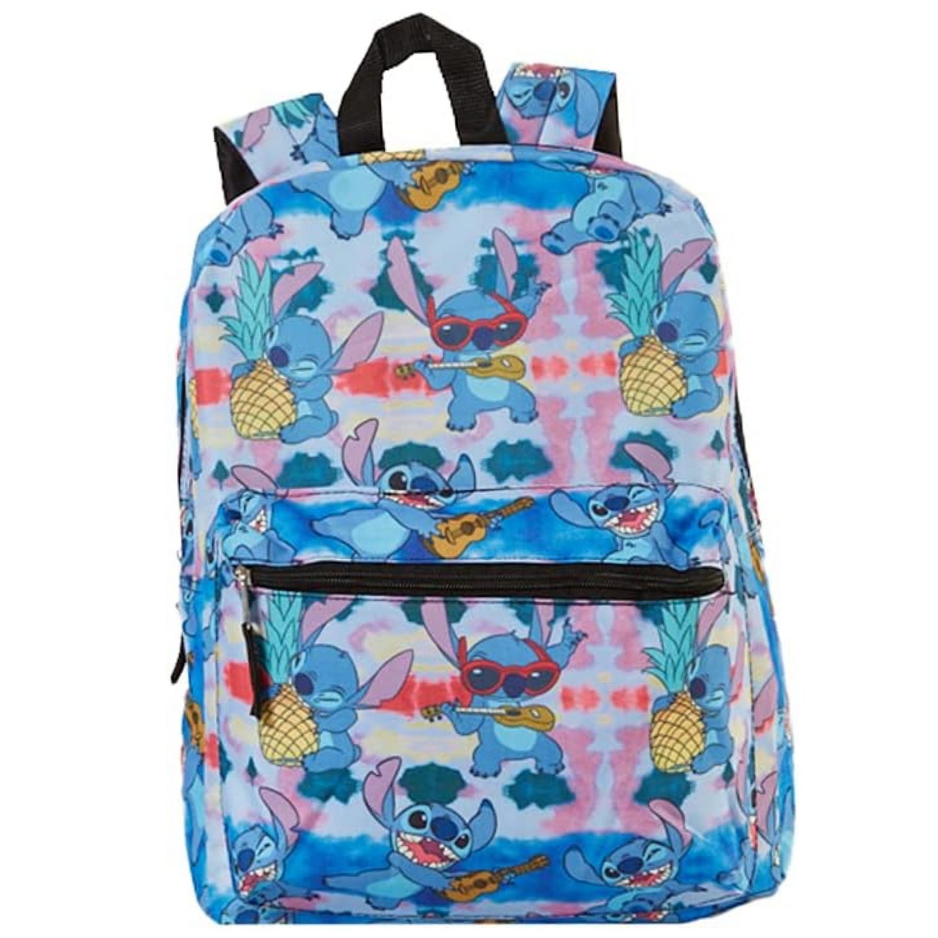 Blue Lilo and Stitch, Stitch Nylon School Backpack 16" Bookbag for Girls & Boys