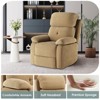 PAGED No Tools Assembly Sofa Chair,3-Position Recliner Chair with Padded Cushion,330lbs Capacity Recliner Sofa for Living Room,Apartment - 4 of 4