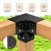 8-Piece Heavy-Duty 3-Way Corner Bracket Kit for 4"x4" (Actual 3.6"x3.6") Lumber, Includes Post Bases for Gazebo & Patio Pergola Construction - 2 of 4