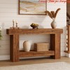 Console Table for Entryway, Wood Farmhouse Console Table for Living Room, 2-Tier Large Sofa Table w/ Storage - 4 of 4