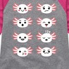 Girls' - Instant Message - Axolotl Emotion Grid Shirt Tail Raglan Graphic T-shirt - 2 of 4