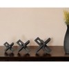 HomeRoots Set of Three 4" Black Metal Tabletop Sculpture - 2 of 4