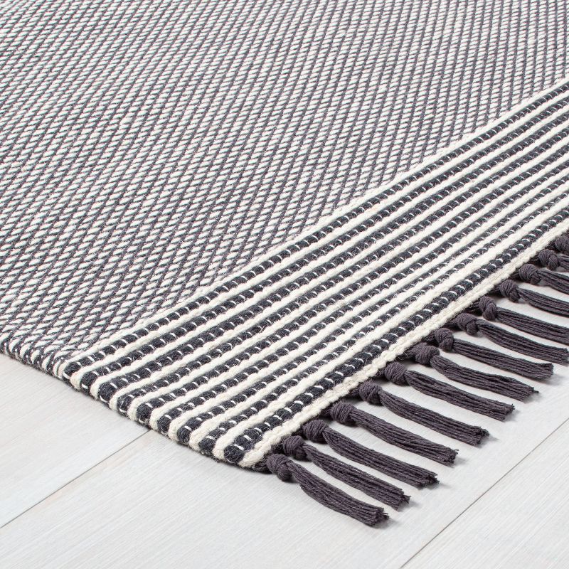 Textured Border Stripe Area Rug - Hearth & Hand™ with Magnolia, 3 of 11