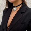 Chunky Puffy Heart Choker - Adjustable Velvet Chain Y2K Trendy Jewelry for Women - 3 of 4