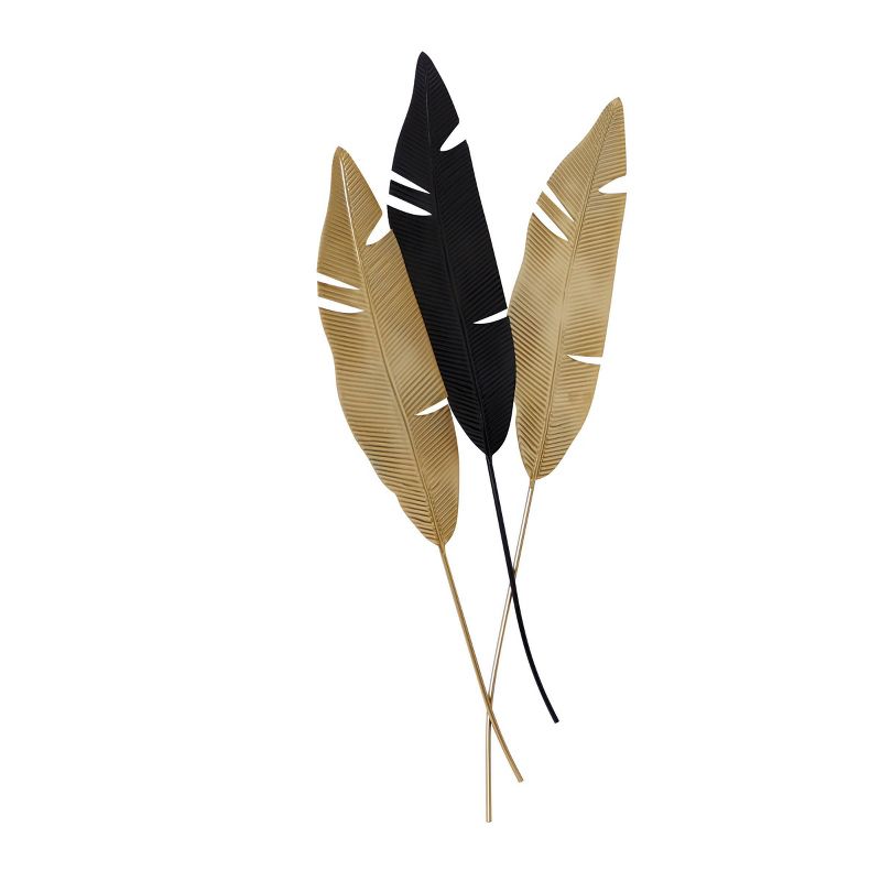 Metal Leaf Wall Decor Gold - Olivia &#38; May, 4 of 7