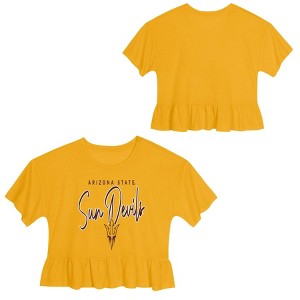 NCAA Arizona State Sun Devils Girls' Ruffle T-Shirt - 1 of 3