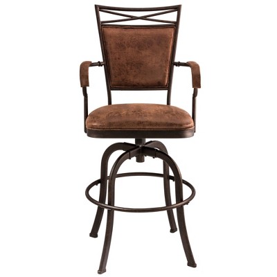 Bridgetown Tilt Base Barstool - Aged Bronze - Hillsdale Furniture