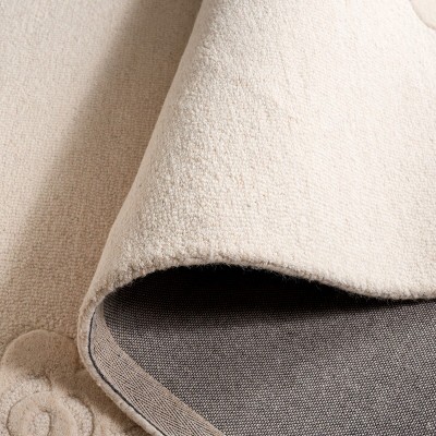 Ivory Hand Tufted Wool 4' x 6' Area Rug