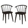 Buylateral Set of 2 Florence Farmhouse Curved Back Solid Wood Spindle Dining Chairs - 2 of 4