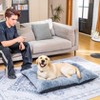 Modern Dog Bed, Soft Faux Fur Fabic Dog Crate Mat with High Density Foam for Large and Medium Dog, Dog Mattress with Anti-Slip Bottom, Gray - 2 of 4