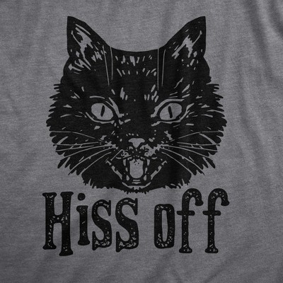 Мужские футболки Crazy Dog T-Shirts, Inc. Mens Hiss Off T Shirt Funny Angry Hissing Aggressive Cat T Shirt for Guys - Crazy Dog Men's T Shirt For Cat Lovers Dark Grey L — фото 2