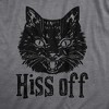 Mens Hiss Off T Shirt Funny Angry Hissing Aggressive Cat T Shirt For Guys - Crazy Dog Men's T Shirt - 2 of 4