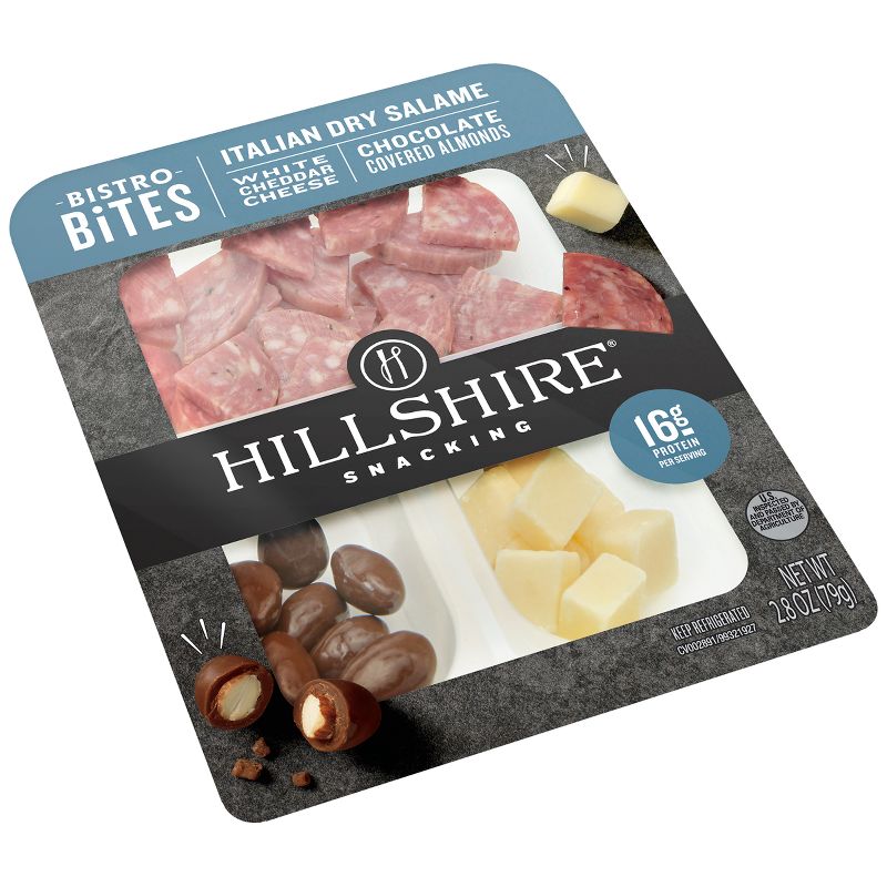 Hillshire Farm Snacking Bistro Bites with Italian Dry Salami, White Cheddar &#38; Chocolate Almonds - 2.8oz, 5 of 10
