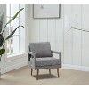 TOAOTBNBO Upholstered Accent Chair with Ergonomic Backrest and Armrests, Soft Arm Chair with Wood Legs Single Club Chair for Office - 4 of 4