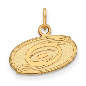 Black Bow Jewelry 14k Yellow Gold Carolina Hurricanes NHL Extra Small Pendant - 1 of 3