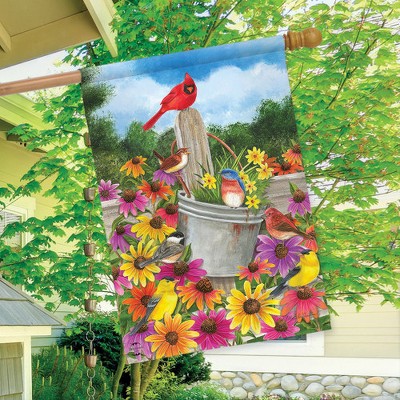 Spring Gathering Multicolor Polyester Outdoor House Flag 40x28