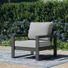 WestinTrends Montara Outdoor Modern HDPE Patio Club Chair with Waterproof Deep Seat Cushions - 2 of 4