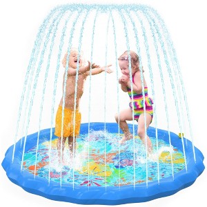 Large Splash Pad for Kids and Dogs | Water Sprinkler | 68" Splash Pads for Toddlers 1-3 & Play Mat - 1 of 4