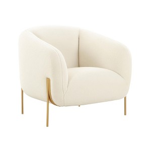 TOV Furniture Kandra Shearling Accent Chair by Inspire Me! Home Decor in Cream - 1 of 4