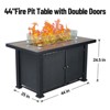 44 Inch Propane Fire Pit Table, 50000BTU Rectangle Fire Table with Cover & Rain Cover, Sturdy Steel and Iron Fence Surface, CSA Safety Certified - 4 of 4