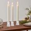 EcoSummer 24PCS Clear Glass Candlestick Holders, 2.2" Taper Candle Holders for Wedding & Party Décor. - 2 of 4