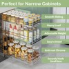 Pull Out Spice Rack for Narrow Cabinet (7" W X 20.5" D),3 Tier Heavy Duty Sliding Spice Cabinet Organization Shelf Racks - 2 of 4
