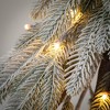 35.5"H Sullivans Christmas Lit Flocked Droopy Tree, Green, Indoor Christmas Decor - 2 of 3