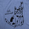 Womens Funny T Shirts Not Amewsed Sarcastic Kitten Graphic Tee For Ladies - Crazy Dog Women's T Shirt - 2 of 4